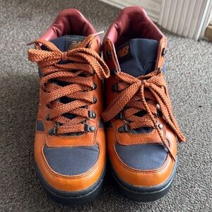 New Balance Men's Burnt Orange and Navy Sneakers